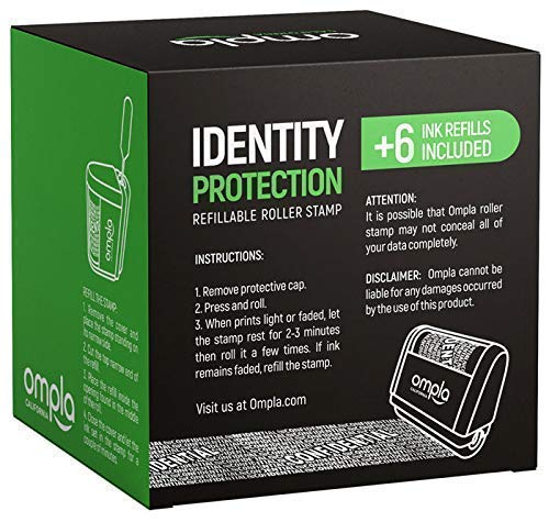 Ompla ID Protection Roller Stamp + 6 Ink Refills